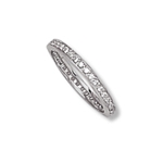 Thin Silver Eternity Band with Cubic Zirconias